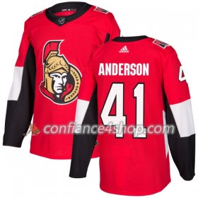 Adidas Maillot de Hockey Ottawa Senators Craig Anderson 41 2017-2018 Rouge Authentic - Homme